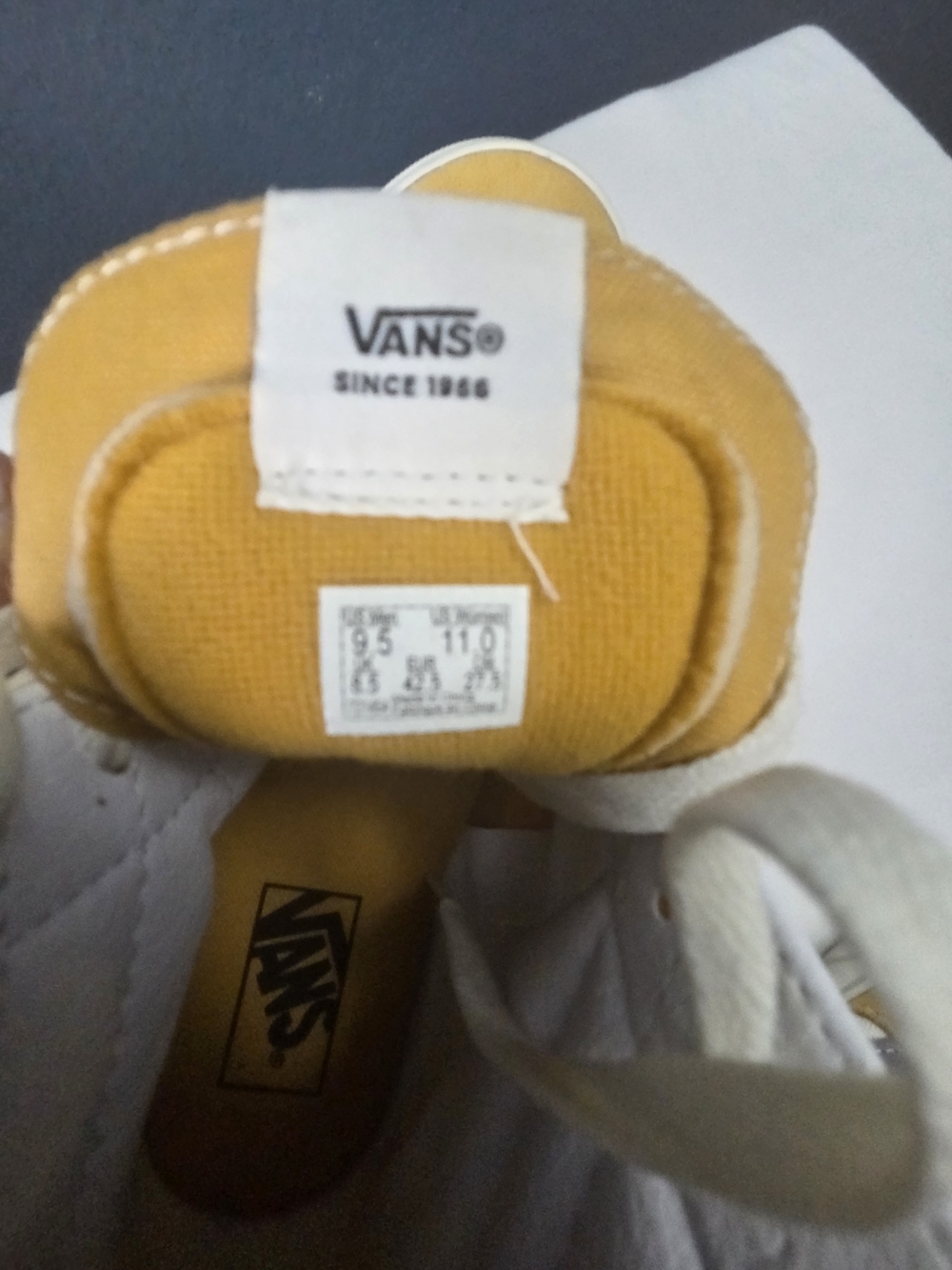 Vans Sk8-Hi Suede High Top Sneakers - Mustard Yellow - Picture 5 of 8